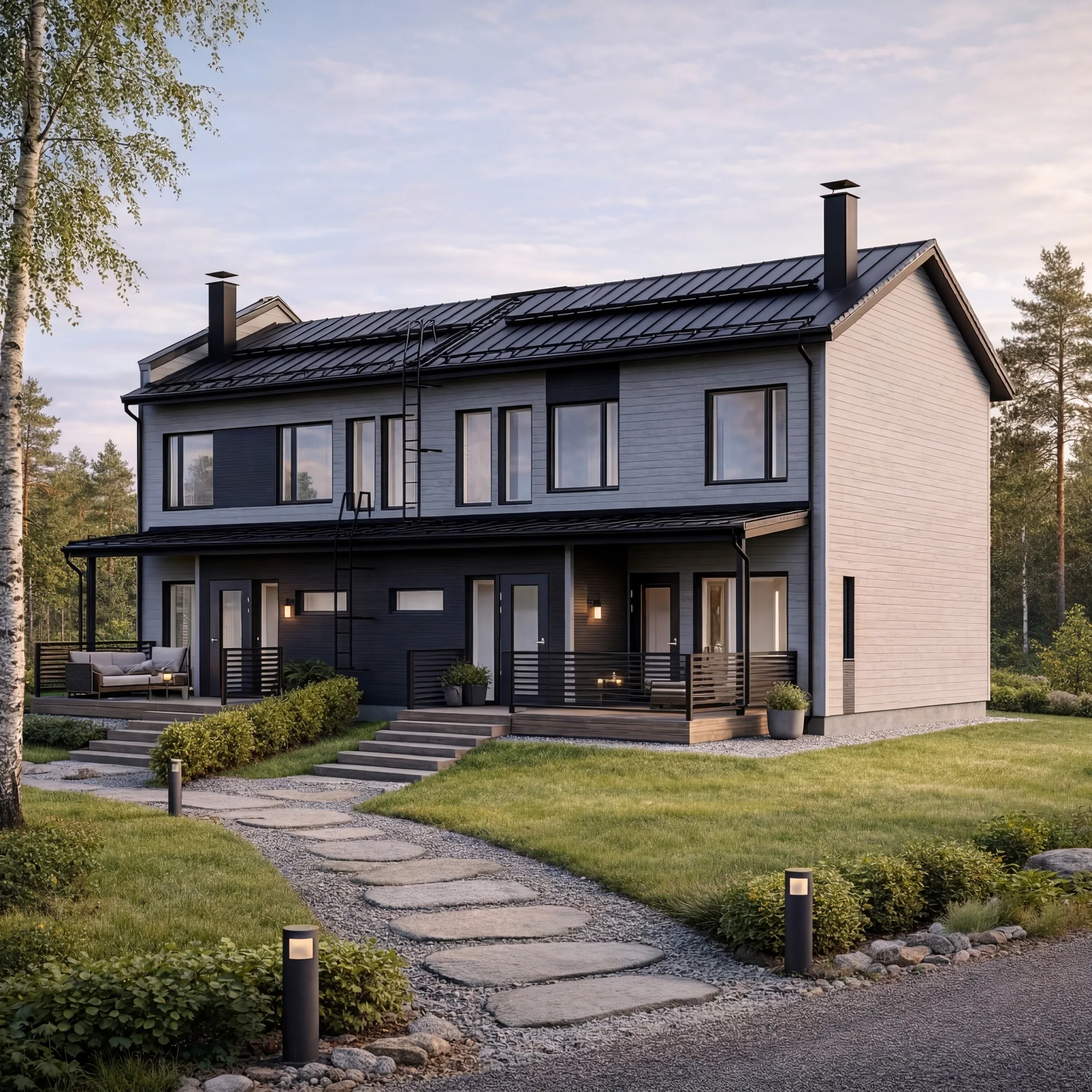 Taloesittely Tampereella – kaksikerroksinen paritalo