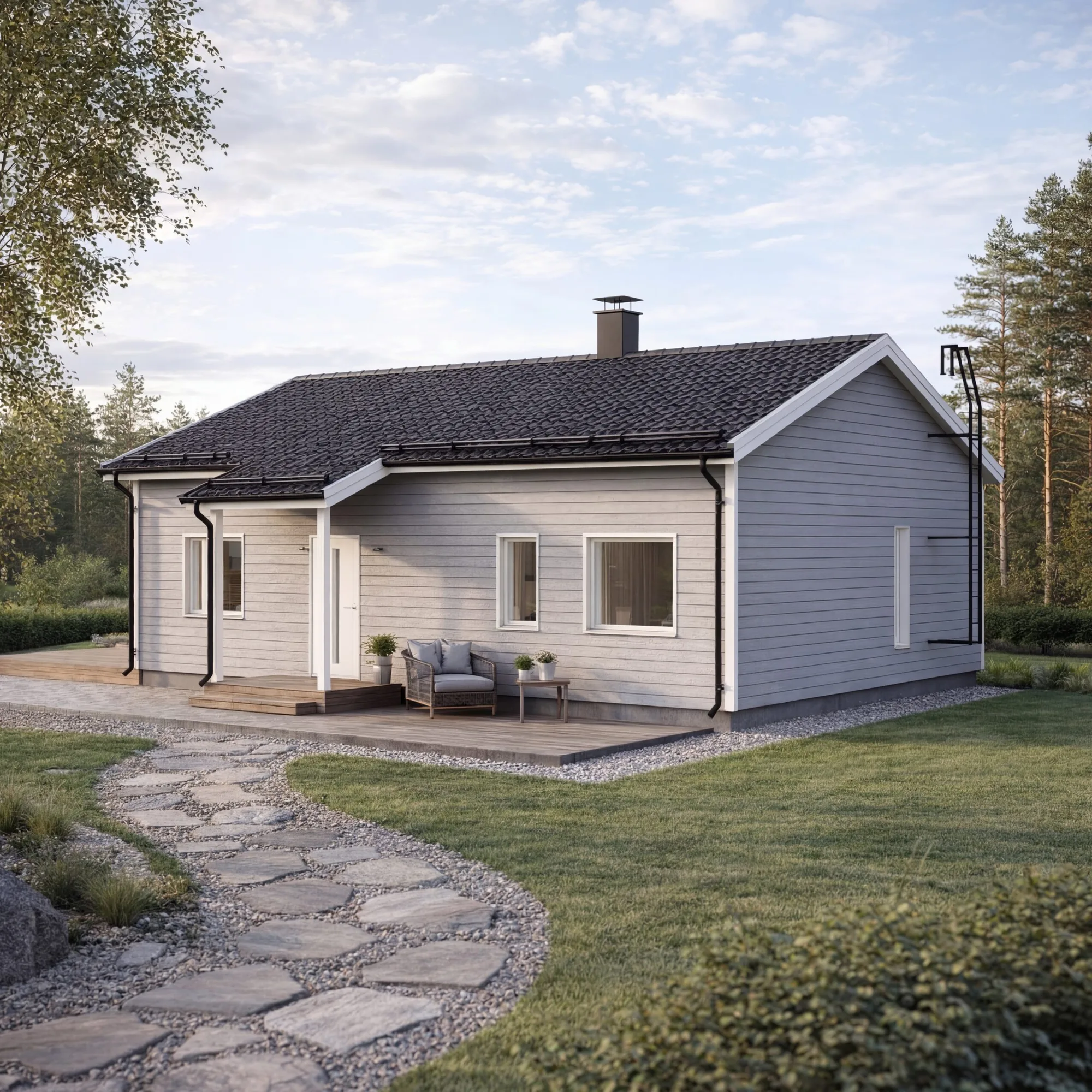 Taloesittely Hangossa – tyylikäs pieni omakotitalo