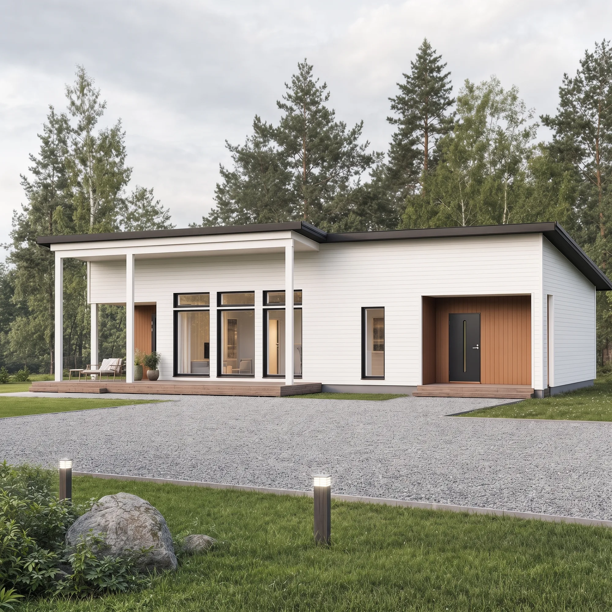 Taloesittely Seinäjoella – moderni pulpettikattoinen Sievitalo